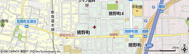 岐阜県大垣市熊野町184周辺の地図