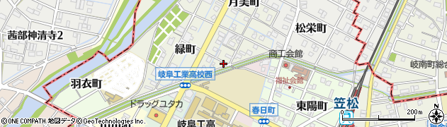 株式会社服部電器チェーン　笠松店周辺の地図