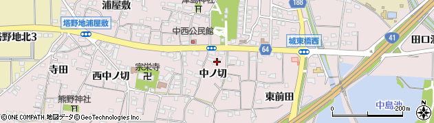 愛知県犬山市塔野地中ノ切62周辺の地図
