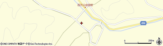 京都府綾部市西方町滝ケ鼻周辺の地図