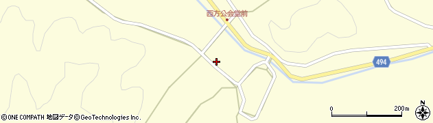 京都府綾部市西方町（滝ケ鼻）周辺の地図