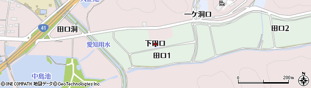 愛知県犬山市善師野下田口周辺の地図