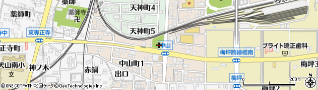 中山公園周辺の地図
