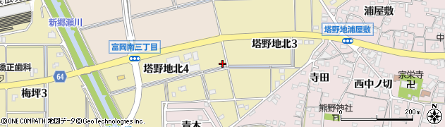 愛知県犬山市塔野地北周辺の地図