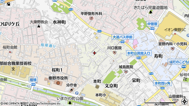 〒257-0048 神奈川県秦野市幸町の地図