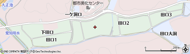 愛知県犬山市田口周辺の地図