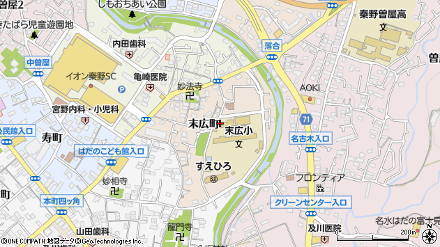 〒257-0037 神奈川県秦野市末広町の地図