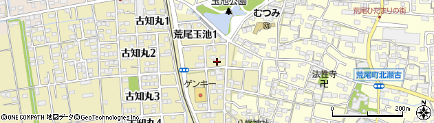 岐阜県大垣市荒尾玉池周辺の地図