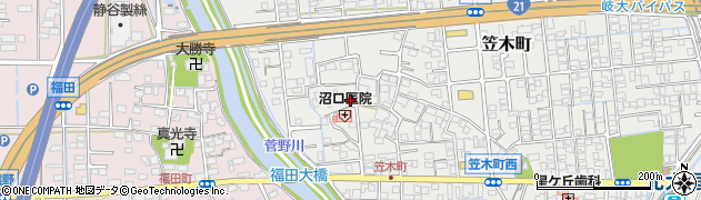 ハーズ大垣調剤薬局笠木店周辺の地図