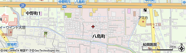 岐阜県大垣市八島町周辺の地図