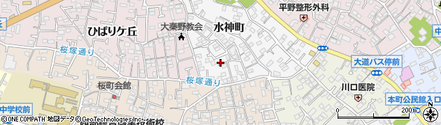 神奈川県秦野市水神町6周辺の地図