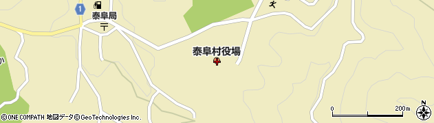泰阜村諸施設若者センター周辺の地図