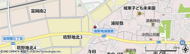 愛知県犬山市塔野地（清水）周辺の地図