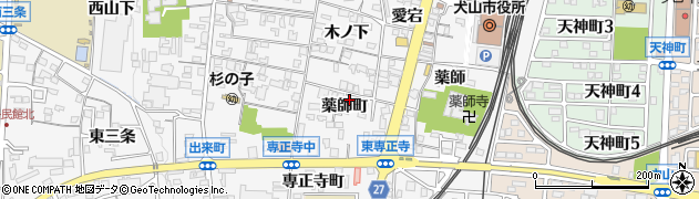 愛知県犬山市犬山（薬師町）周辺の地図