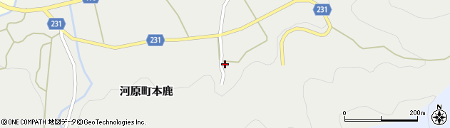 鳥取県鳥取市河原町本鹿286周辺の地図