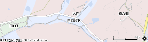 愛知県犬山市善師野田口峠下周辺の地図
