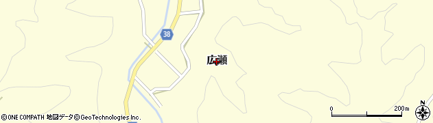 鳥取県倉吉市広瀬周辺の地図
