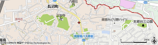 神奈川県横浜市栄区長沼町823周辺の地図