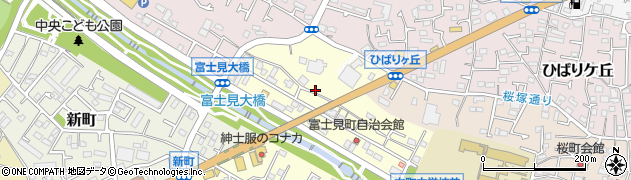 神奈川県秦野市富士見町周辺の地図