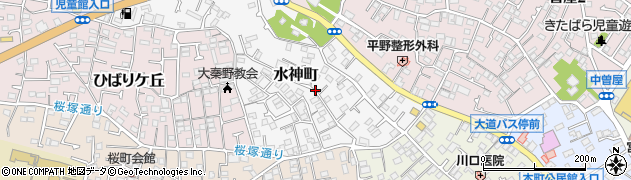 神奈川県秦野市水神町周辺の地図