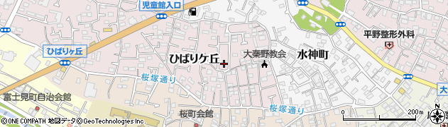 神奈川県秦野市ひばりケ丘周辺の地図