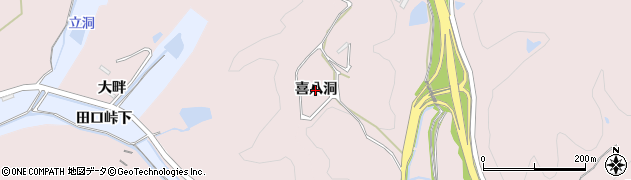 愛知県犬山市今井（喜八洞）周辺の地図