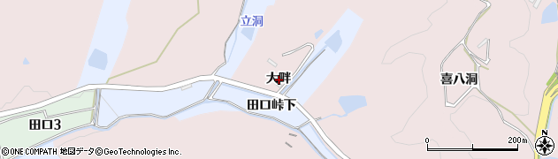 愛知県犬山市塔野地大畔周辺の地図