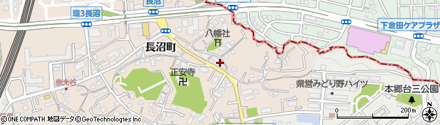 神奈川県横浜市栄区長沼町780周辺の地図