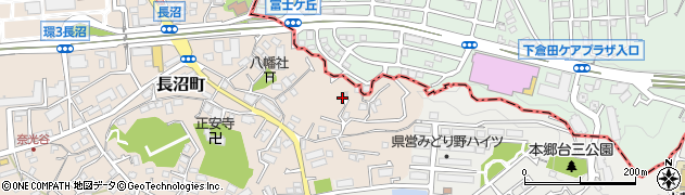 神奈川県横浜市栄区長沼町853周辺の地図