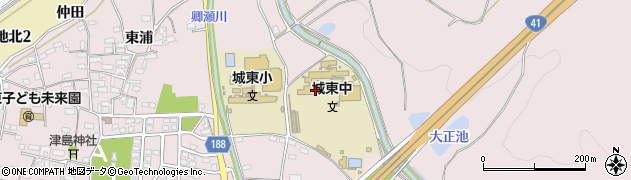 犬山市立城東中学校周辺の地図