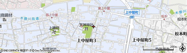 岐阜県各務原市上中屋町3丁目周辺の地図