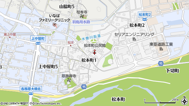 〒504-0925 岐阜県各務原市松本町の地図