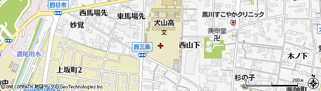 愛知県犬山市犬山南首塚周辺の地図
