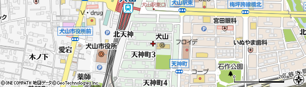 愛知県犬山市天神町周辺の地図