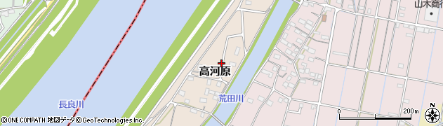 岐阜県岐阜市高河原周辺の地図