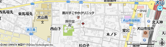 愛知県犬山市犬山東古券2周辺の地図