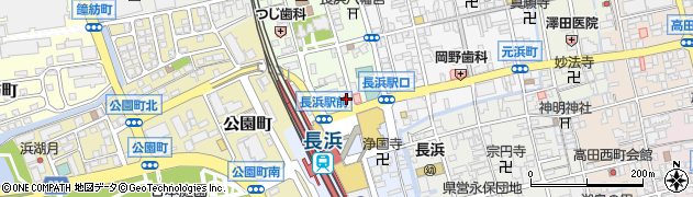 長浜警察署長浜駅前交番周辺の地図