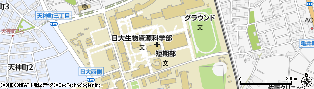 日本大学生物資源科学部　就職指導課周辺の地図