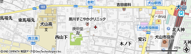愛知県犬山市犬山東古券8周辺の地図