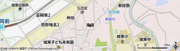 愛知県犬山市塔野地（東浦）周辺の地図