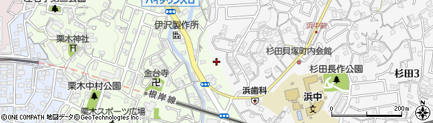神奈川県横浜市磯子区栗木1丁目33周辺の地図