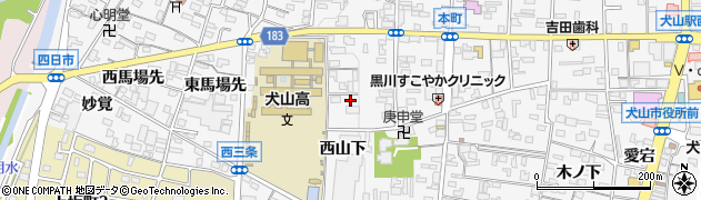 愛知県犬山市犬山西古券158周辺の地図