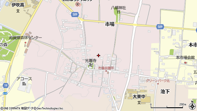 〒521-0225 滋賀県米原市市場の地図