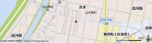 岐阜県岐阜市次木周辺の地図