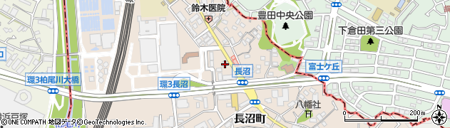 神奈川県横浜市栄区長沼町208周辺の地図
