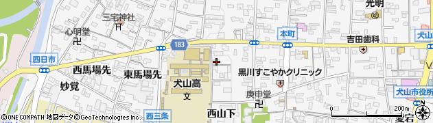 愛知県犬山市犬山西古券182周辺の地図
