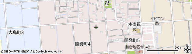 岐阜県大垣市開発町周辺の地図