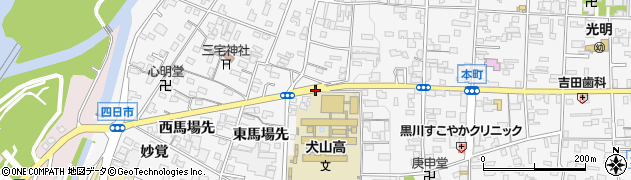 犬山高校周辺の地図
