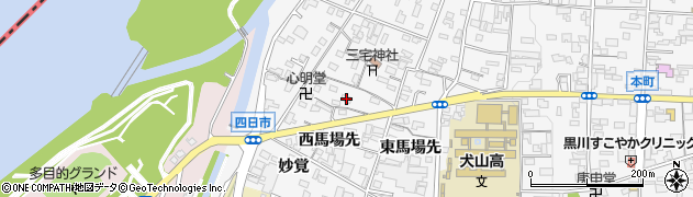 愛知県犬山市犬山四日市4周辺の地図