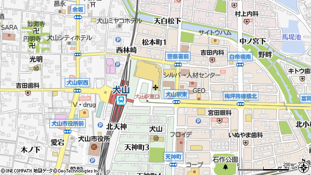〒484-0073 愛知県犬山市天神町の地図